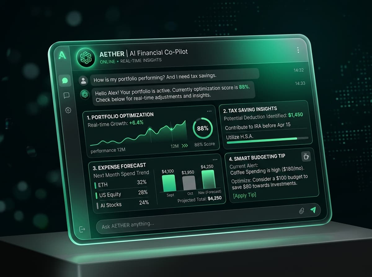 AI Co-Pilot Financial Assistant Interface Preview
